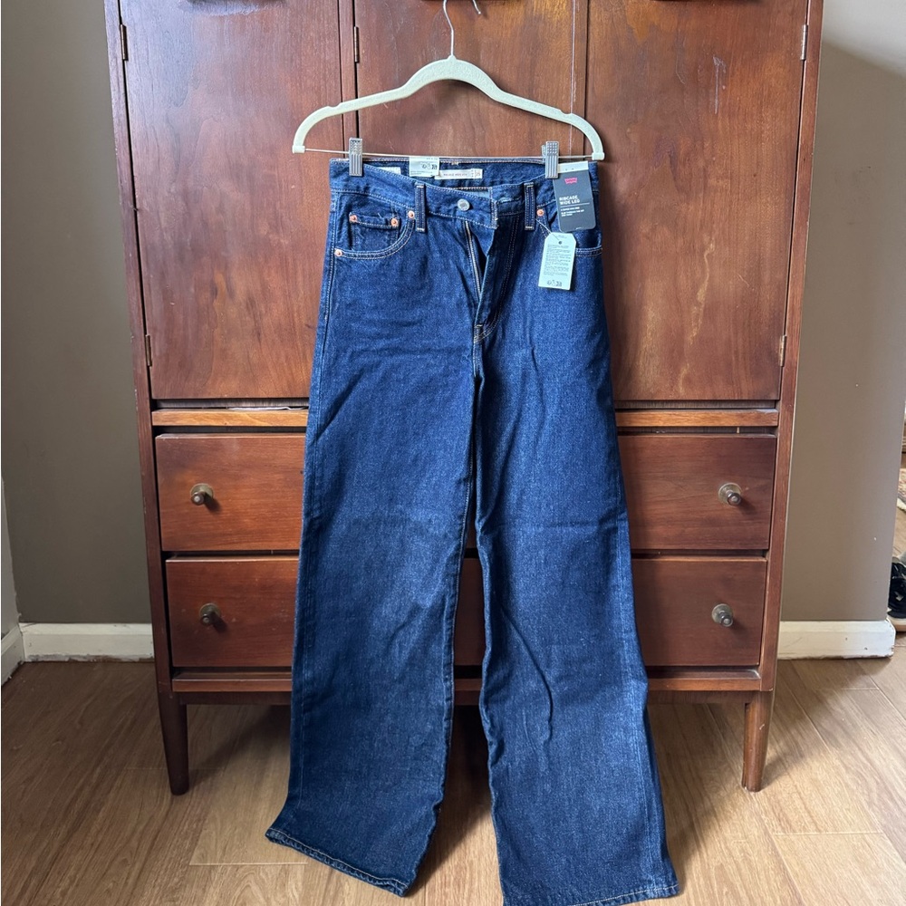 Levi's Dark Blue Wide Leg Jeans